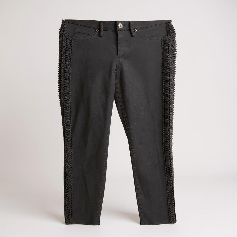 Lilly Pulitzer South Ocean Skinny Jeans Women 10 Black Mid Rise Stretch 32x27